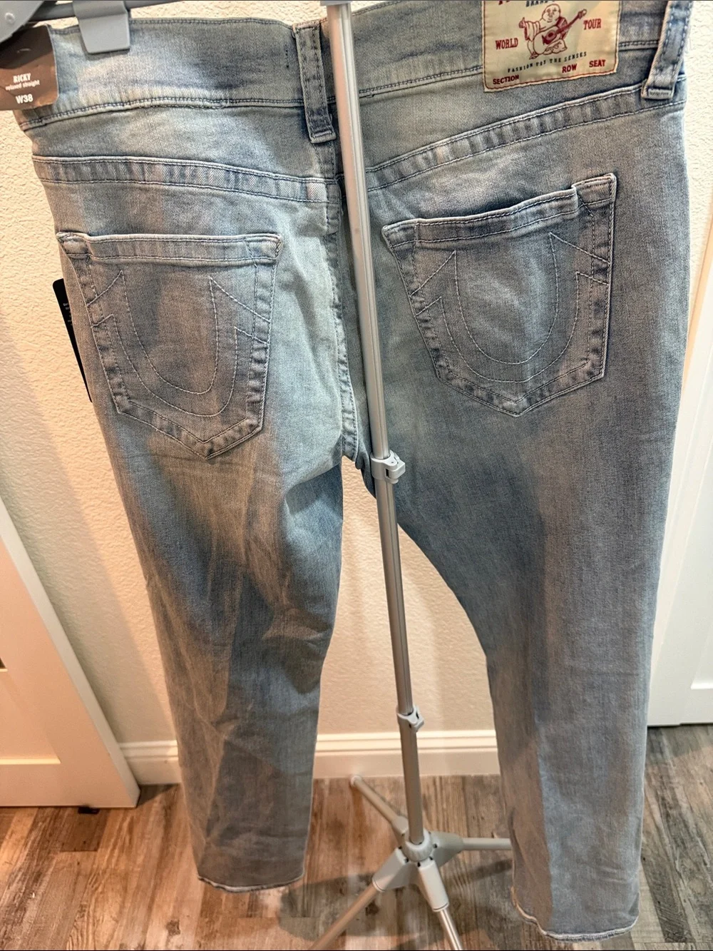 True Religion Ricky Slim Straight Light Blue Jeans